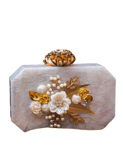 อีพอกซีเรซินแฮนด์เมดกระเป๋าคลัทช์ Angel-THEME เรซิ่นคลัทช์กระเป๋าสไตล์โบราณสําหรับงานแต่งงานตกแต่งและของขวัญ - Product Image 1