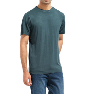 Men's O-Neck Short Sleeve T-<b>Shirt</b> <b>100</b>% <b>Polyester</b> 180g Fabric Customized Front Logo Knitted Regular Fit Solid Color Breathable - Product Image 1
