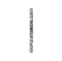 Bracelet de tennis en argent sterling 925 or blanc diamant taille émeraude élégance intemporelle bijoux à maillons fins pour toutes les occasions