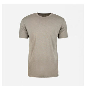 Camiseta de Cuello Redondo en Color Gris Jaspeado de Mezcla Triple |   Mezcla de algodón |   Camisetas Deportivas - Product Image 5