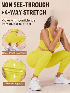 Womens High Waist Seamless <b>Leggings</b> Stretch Yoga Pants Gym Workout Tummy Control Squat Proof Breathable Full Fitness Activewear - Product Image 5