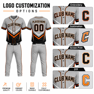 Conjunto de Uniforme de Béisbol Personalizado para Hombre, Color Morado y Negro con Estampado Geométrico, Manga Corta, Absorbente de Humedad, con Cierre de Botones - Product Image 4