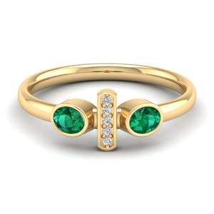 Bague de fiançailles REYES GRA certifiée en argent sterling 925 avec moissanite pour femme, taille ovale, 0,42 carat, bijou en émeraude - Product Image 6