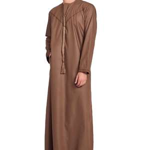 Thawb 100% Coton Vierge, Vêtement Islamique, Jubbah, Jubba, Thobe Traditionnel Ethnique, Vêtement Arabe pour Hommes, Respirant, En Vente - Product Image 1