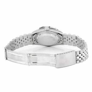 นาฬิกาควอตซ์หรู Pragalbh Jewels หน้าปัดสีดำ สายสแตนเลส กันน้ำ โครโนกราฟ แสดงวันที่ สไตล์ฮิปฮอป ประดับเพชร เครื่อง ETA - Product Image 3