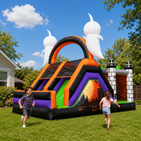 Structure gonflable commerciale à thème animalier en PVC durable avec toboggan aquatique pour événements extérieurs, fêtes d'enfants et location