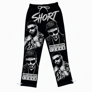 2026 Men's Casual Washed Flared Mid Fleece Flat <b>Drawstring</b> Closure Sweatpants Track Pants 100% Cotton Silk Screen Printed OEM - Product Image 3