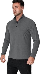 Chemises de sport à manches longues pour hommes, sweat-shirt à demi-zip, hauts de fitness pour le jogging, respirants, compressifs, pour la course à pied - Product Image 2