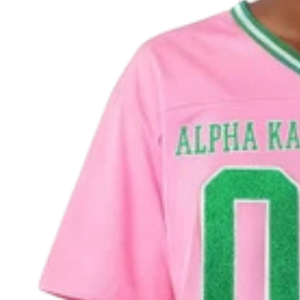 Camiseta Deportiva Personalizada Rosa y Verde con Cuello en V, Manga Corta, Número 08, Ligera, Transpirable, Uniforme Informal para Equipo Deportivo - Product Image 3