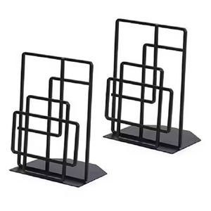 Durable Metal Bookends Strong <b>Book</b> Holder Non Slip <b>Book</b> Stopper Office Desk Shelf Organizer - Product Image 4