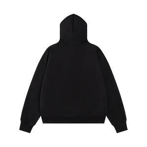 Vente en gros de sweats à capuche zippés 100% coton, sans doublure, col rond, avec fausse fourrure, impression de votre marque, unisexe, personnalisable - Product Image 5