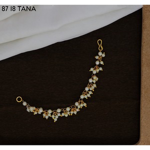 Venta al por Mayor de Pendientes de Cadena con Perlas para Mujer, Estilo Punk, Cadena Larga Chapada en Oro Tana, a la Moda - Product Image 5