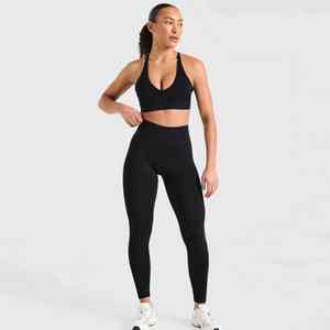 Ensemble de sport deux pièces haut de gamme 2026 pour femme : soutien-gorge de yoga et leggings confortables et extensibles – Vêtements de fitness et de yoga en gros - Product Image 6