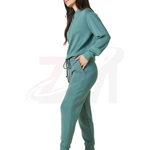 Hot Sale Plain Crew Neck Tracksuit Casual Sweatshirt And Jogger Set Comfortable Everyday Sportswear Women's <b>Track</b> Suits - Product Image 3