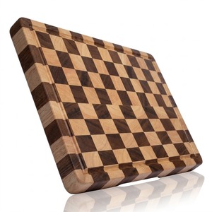 Ensemble de 3 planches à découper en bois d'acacia de luxe au design moderne pour la cuisine, avec poignée, qualité supérieure, vente en gros - Product Image 2