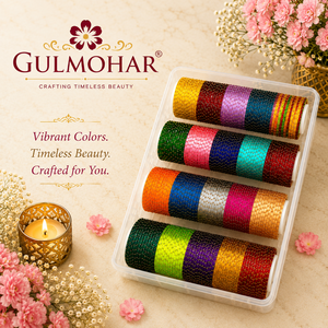 Nouvel ensemble de bracelets en verre et métal doré de style cachemire, tendance et très demandé, Churiyan, pour mariages, fêtes et occasions spéciales, cadeaux de remerciement faits à la main - Product Image 2
