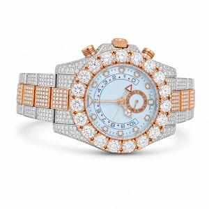 Luxury Women's Stainless Steel Diamond Watch Analog Quartz <b>Chronograph</b> Bracelet Round Case - Product Image 5