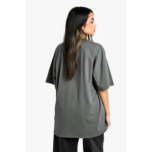 Camiseta de Manga Corta para Mujer, Cuello Redondo, Algodón, Lisa, Corte Holgado, con Logotipo Personalizado, Transpirable, Precio Económico - Product Image 2