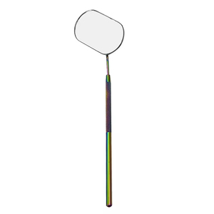 Handheld Metal Frame <b>Mirror</b> With Rainbow Finish Single Side Desktop <b>Makeup</b> <b>Mirror</b> - Product Image 1