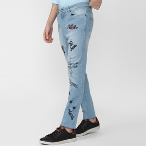 New Design <b>Top</b> Quality Men Jeans Pants Solid Plain Color Wholesale Price Men Jeans Pants For Online Sale - Product Image 2