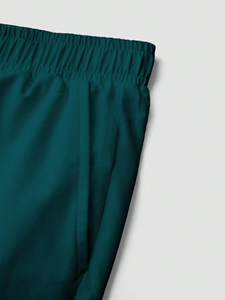 Spandex <b>Scrub</b> <b>Set</b> Solid Teal Hospital Uniform Stretch Top and Pants Surgical Nurse Uniform <b>Set</b> - Product Image 4