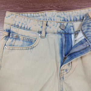 High Waist Stonewashed Denim <b>Shorts</b> Women Loose Fit Frayed Hem Casual Summer Cotton <b>Shorts</b> With Drawstring Waist - Product Image 6
