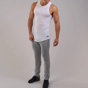Nueva Camiseta sin Mangas Casual de Moda para Hombre, Ajustada, para Correr y Entrenar, OEM Personalizada, Camiseta de Gimnasio de Secado Rápido, Transpirable, con Insignia, Venta al por Mayor - Product Image 3