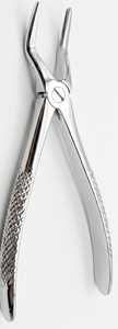 Forceps d'extraction dentaire pédiatrique ergonomique, manuel, petite taille, bec étroit, poignée texturée pour racines antérieures supérieures - Product Image 4