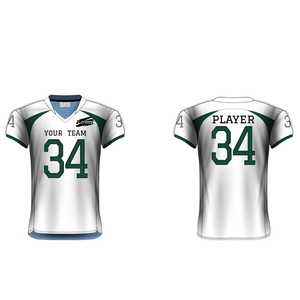 Maillot de football américain personnalisé, uniforme sportif imprimé, manches courtes, col en V, t-shirt de joueur, 100% polyester, évacuation de l'humidité - Product Image 3