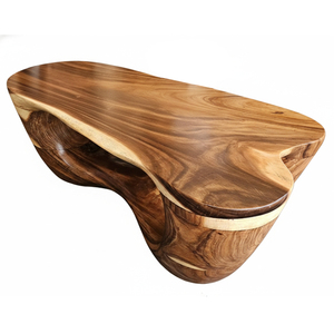 Mesa de Centro de Alta Calidad en Madera Sólida de Trembesi, Diseño Artístico Moderno, Venta al Por Mayor, Mesa de Café Personalizada, Diseño Único Hecho a Mano - Product Image 3