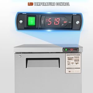 Frigorifero Sottobanco in Acciaio Inossidabile da 28 Pollici # 7,4 Piedi Cubici #   Porta Singola con Serratura # Raffreddamento Assistito da Ventola #   per cucine commerciali - Product Image 6