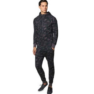 Double Zipper Hoodie Tracksuits for Men Custom Logo Two Piece Set Men 100% Cotton Tracksuit Hoodies and <b>Flared</b> Sweat Pants Set - Product Image 1