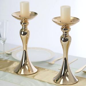 Porte-bougie en aluminium doré personnalisé, fait main, en métal, pour la décoration de la maison et des événements - Product Image 2