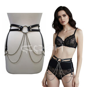 Cinturón de arnés con anillas en O estilo punk rock - Product Image 6