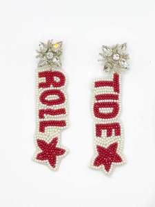 Boucles d'oreilles ethniques festives brodées à la main et perlées, bijoux de mode au meilleur prix - Product Image 2