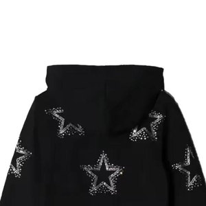 Sweat à capuche pour homme, le plus vendu en ligne, hiver, décontracté, doublé polaire, respirant, avec strass, écologique, coupe-vent, faible MOQ - Product Image 5