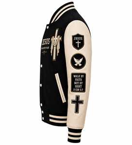 Protect Style Apparels Varsity <b>Jacket</b> Unisex <b>Black</b> for Windproof Waterproof Camouflage Crew Neck Spring Regular Fit 100% - Product Image 2