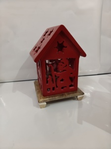 Wooden House lamp Wooden hut lamp Home decor item - Product Image 2