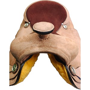 Silla de montar western de cuero premium para carreras de barriles, para adultos, disponible en todos los tamaños. - Product Image 4