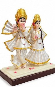 Figura Decorativa de Resina Hecha a Mano de Radha Krishna Ji, Tradicional, Religiosa, para Mesa, de Diwali - Product Image 4