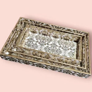 Bandeja Rectangular Moderna de Madera MDF con Impresión Digital para Bodas, Decoración del Hogar y Regalos - Product Image 1