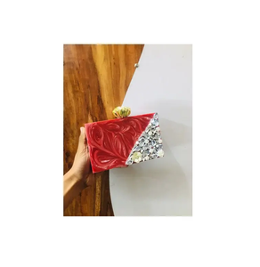 Bolso de mano de resina para boda, tipo clutch, para mujer, de lujo, al por mayor, con cadena para el cuello, forma cuadrada, de MULTI CRAFT - Product Image 6