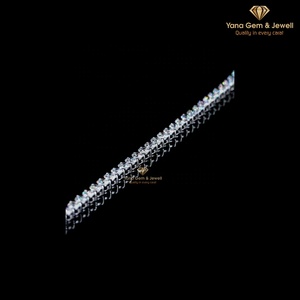 Bracelet tennis moderne à coupe ronde pour femme, clarté VVS-VS, couleur D-E-F, 5,50 TCW, diamant cultivé en laboratoire CVD, or massif 14 carats - Product Image 6