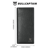 BULLCAPTAIN Dompet Panjang Kulit Asli Pria Mewah Anti RFID Dompet Bisnis Clutch Tempat Kartu Kotak Hadiah untuk Pria