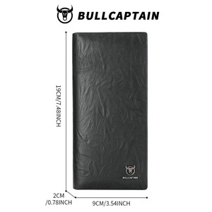 BULLCAPTAIN <b>Mens</b> Genuine Leather Long <b>Wallet</b> Luxury <b>RFID</b> Blocking Business Clutch <b>Wallet</b> Card Holder Gift Box <b>for</b> <b>Men</b> - Product Image 5