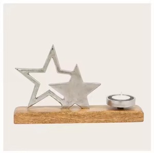 Elegante Portavelas de Metal para Navidad, Adorno Decorativo para el Hogar, Ideal para las Fiestas - Product Image 4