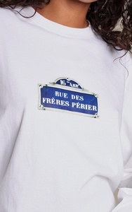T-shirt à manches longues surdimensionné pour femme, décontracté, avec motif graphique, style streetwear, haut à manches longues, fabricant de vêtements personnalisés - Product Image 5