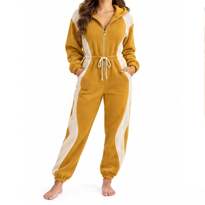 EAZWEARS Mono de Forro Polar para Mujer con Costuras en Contraste, Ropa Moderna, Fabricante Mayorista, Proveedor, Exportador, Marca Privada, OEM, ODM - Product Image 3