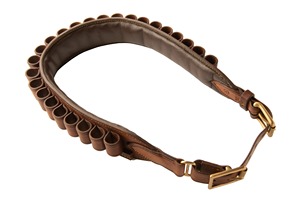 Bandolera Profesional de Caza de Cuero Genuino MOLLE, Porta Cartuchos de Seguridad para Escopeta Calibre 12 - Product Image 6