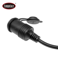 Connecteur OEM 15A à courant élevé avec capuchon anti-poussière, câble en cuivre nu plaqué argent, prise allume-cigare femelle SOCARO 12V/24VDC